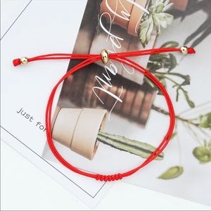 New Kabbalah Red 7 Knot String Bracelet